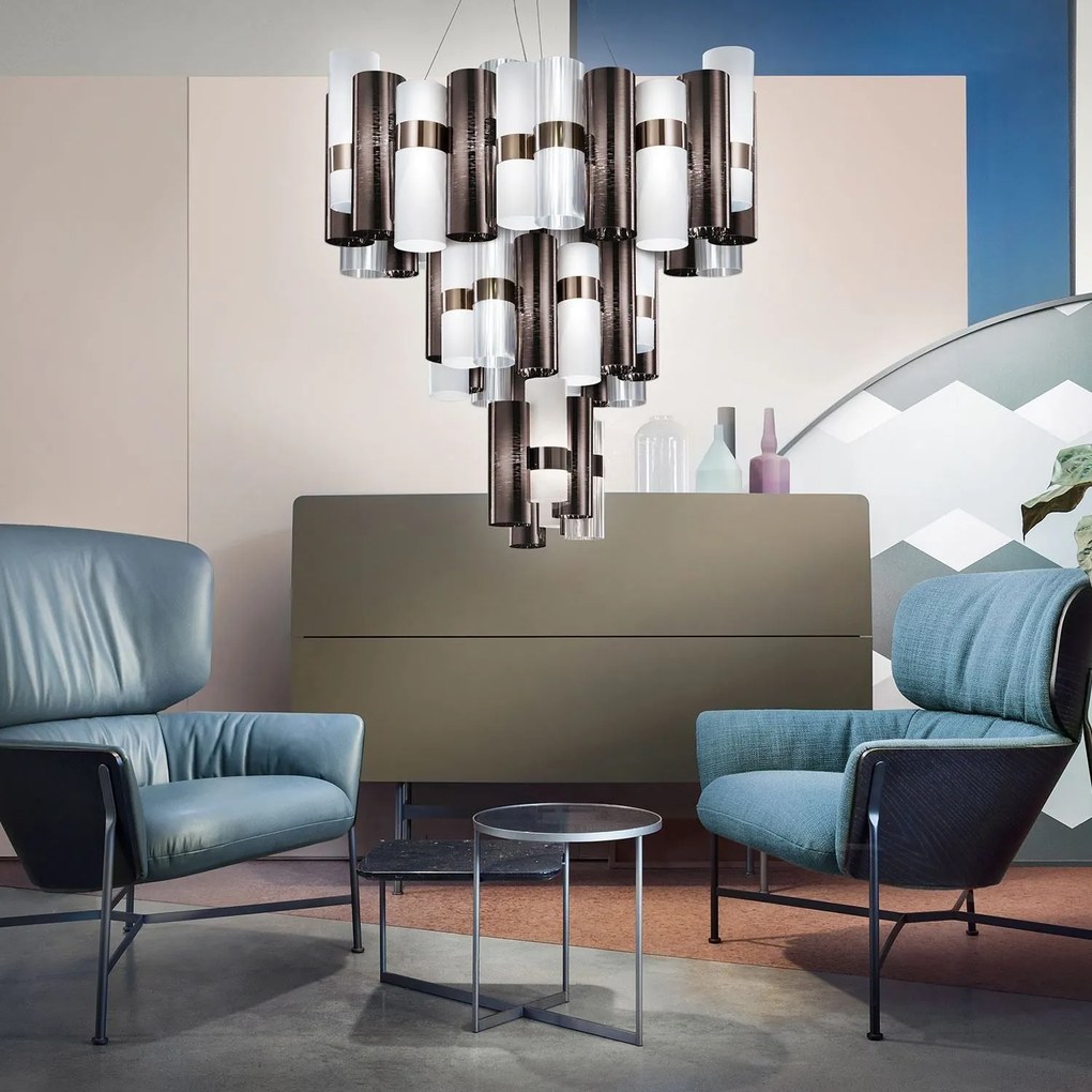 Φωτιστικό Οροφής Led La Lollo XL Pewter White Slamp Αλουμίνιο,Πολυπροπυλένιο