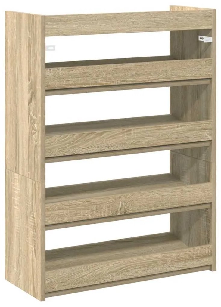 Ράφι παπουτσιών Sonoma Oak 60x25x81 cm Κατασκευασμένο ξύλο - Καφέ