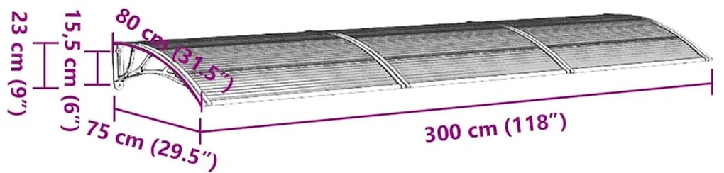 ΣΤΕΓΑΣΤΡΟ ΠΟΡΤΑΣ ΜΑΥΡΟ 300 X 80 ΕΚ. ΑΠΟ ΠΟΛΥΚΑΡΒΟΝΙΚΟ 153584