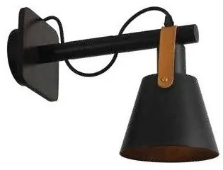 Απλίκα Φωτιστικό Τοίχου Μαύρο 144-28000 Eurolamp-144-28000-Μαύρο 144-28000