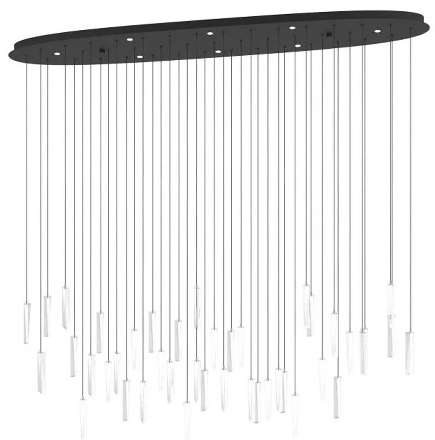 Φωτιστικό Οροφής Sardenara 390349 148x26x220cm Led Black-Clear Eglo