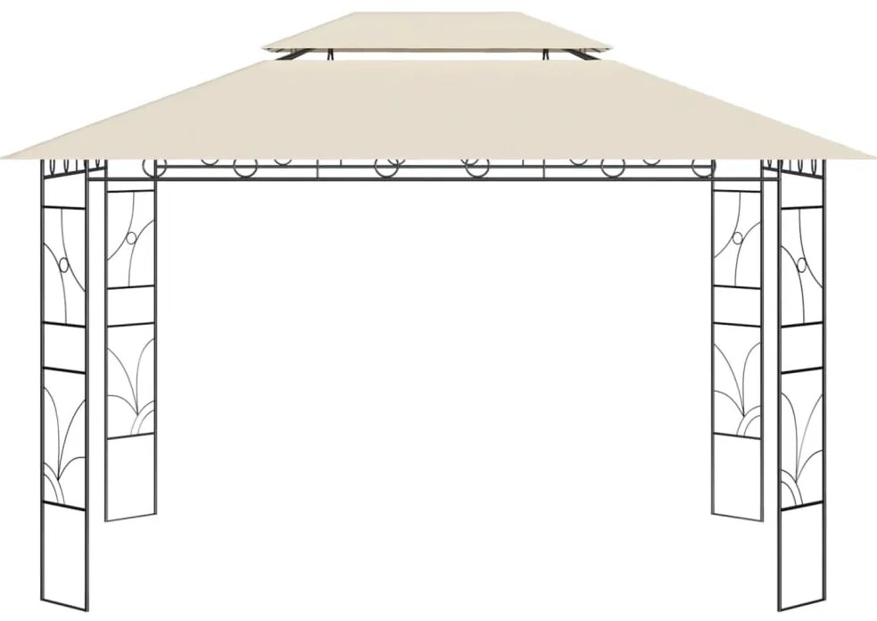 vidaXL Κιόσκι Κρεμ 4 x 3 x 2,7 μ. 160 γρ./μ²