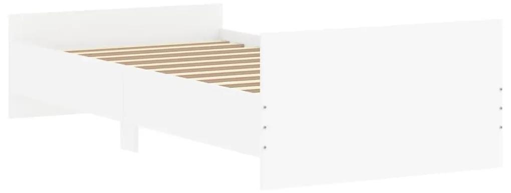 Πλαίσιο Κρεβατιού Λευκό 90 x 200 εκ. Επεξεργασμένο Ξύλο - Λευκό