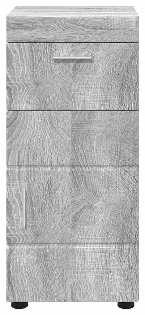 vidaXL Ντουλάπι Μπάνιου με πόρτα TULUM Γκρι sonoma 37 x 31.5 x 82 εκ