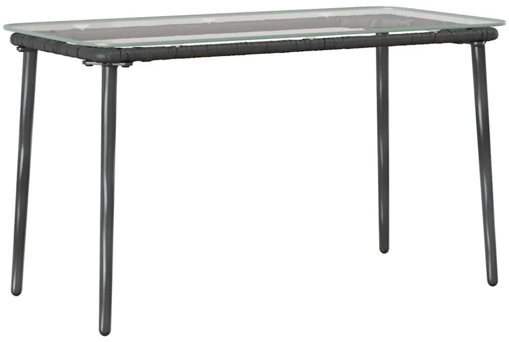 vidaXL Τραπέζι Κήπου Μαύρο 80 x 40 x 45.5 cm Πολυ ράταν