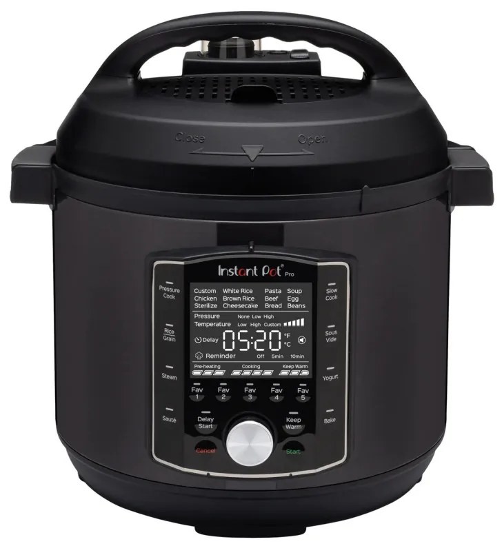 Πολυμάγειρα Instant Pot PRO 8 113005701, 1400W, 7,6 l, 28 προγράμματα, 11 Safety Systems, Μαύρο