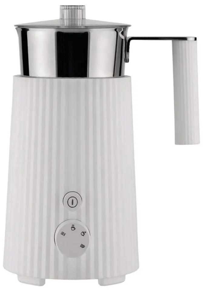 Συσκευή Για Αφρόγαλα Plissé MDL13 W 17x12x22,5cm 350ml White Alessi Ατσάλι,Πλαστικό