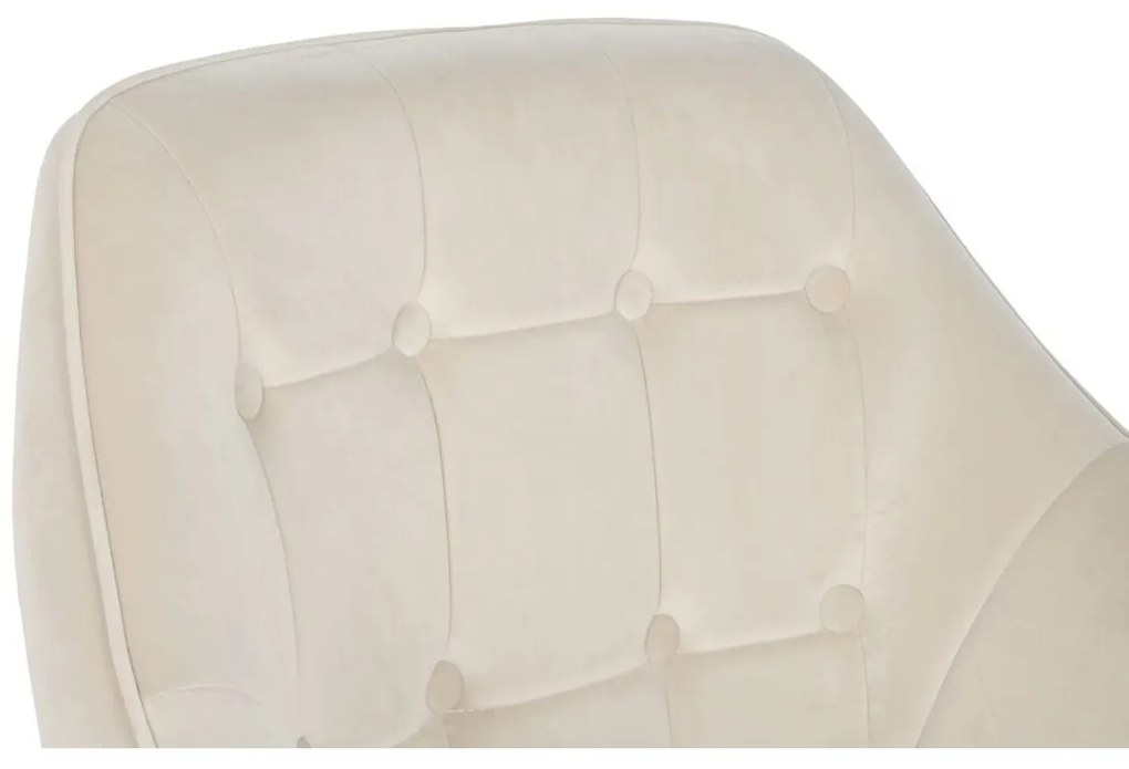 Κάθισμα DKD Home Decor Κρεμ Χρυσό Μέταλλο 74 x 74 x 90 cm