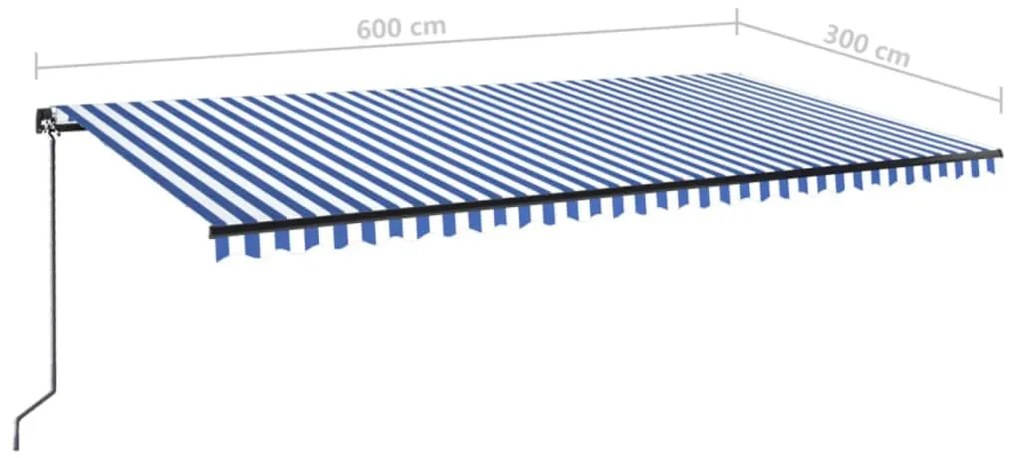 ΤΕΝΤΑ ΣΥΡΟΜΕΝΗ ΧΕΙΡΟΚΙΝΗΤΗ ΜΕ LED ΜΠΛΕ / ΛΕΥΚΟ 600 X 300 ΕΚ. 3069161