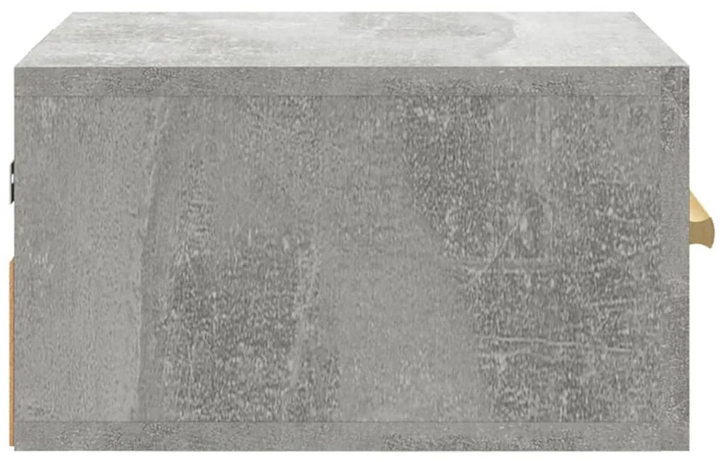 vidaXL Κομοδίνο Επιτοίχιο Γκρι Σκυροδέματος 35 x 35 x 20 εκ.