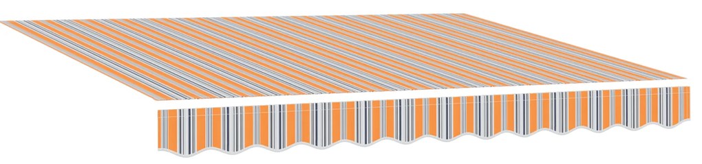 vidaXL Μηχανική Ανασυρόμενη Τέντα με Ριγέ LED 300x250 εκ.