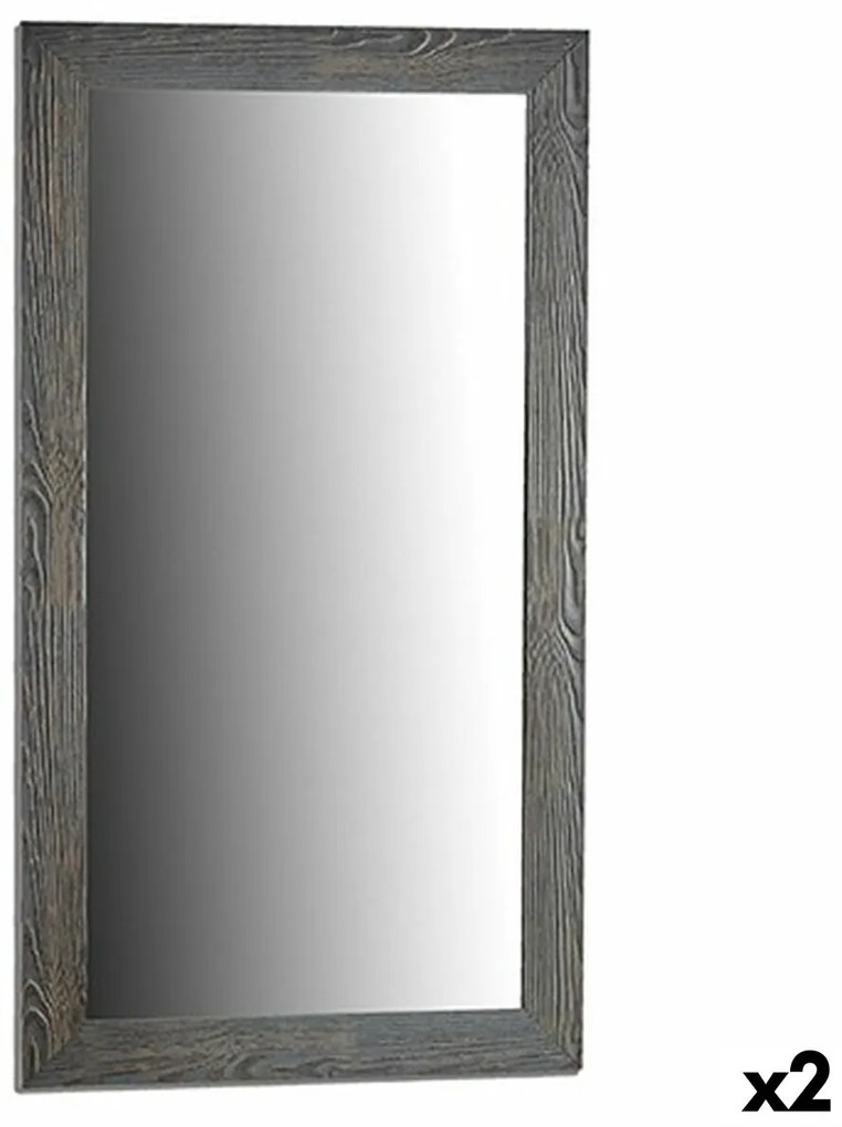 Τοίχο καθρέφτη Gift Decor Γκρι 75,5 x 135,5 x 1,5 cm Ορθογώνιο (x2)