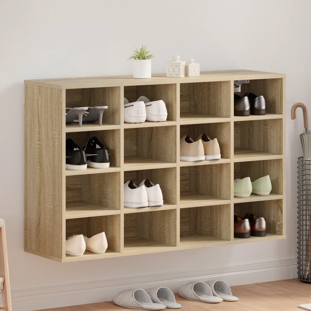 vidaXL Ντουλάπα Παπουτσιών Sonoma Δρυς 103x30x51 εκ Επεξεργασμένο ξύλο
