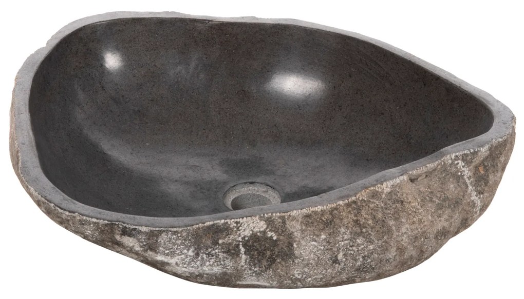 ΝΙΠΤΗΡΑΣ STONE SINK ΛΑΞΕΥΜΕΝΗ ΠΕΤΡΑ ΓΚΡΙ ΑΠΟΧΡΩΣΗ HM4193 55x44x16 εκ.