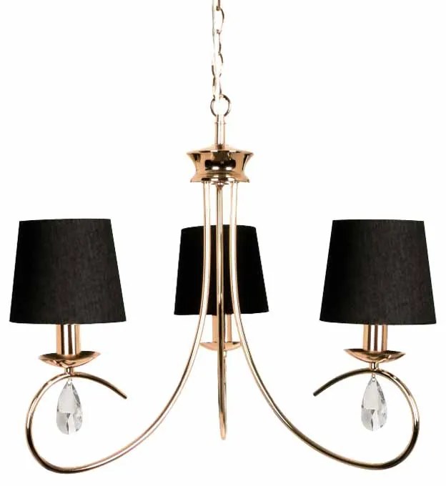 Πολυέλαιος Οροφής Aca Basilico TNK81490CG3P Copper-Gold/Black