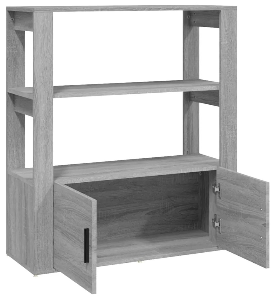 vidaXL Ντουλάπι Γκρι Sonoma 80x30x90 εκ. από Επεξεργασμένο Ξύλο