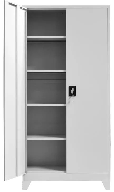 Ντουλάπα Urgen Μεταλλική Ανοιχτό γκρί 90x40x190 εκ. 90x40x190 εκ.