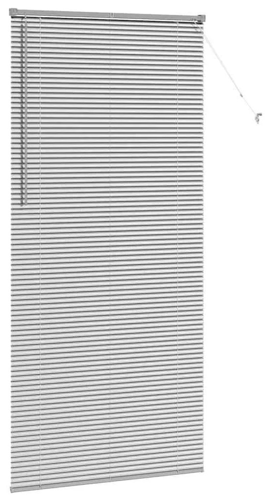 vidaXL Ρολό Παραθύρου με κουρτίνες Ασημί Αλουμίνιο