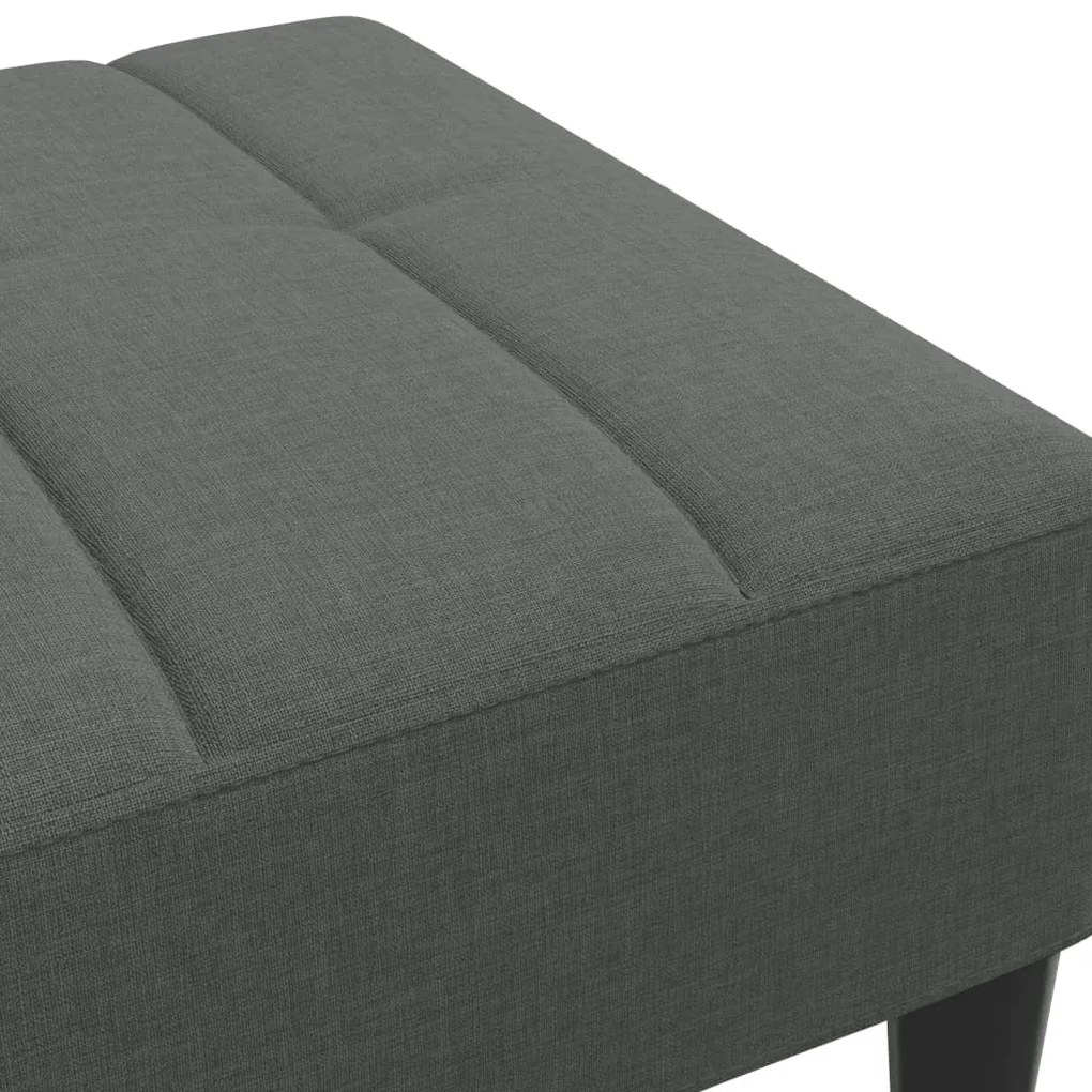 vidaXL Υποπόδιο Σκούρο Γκρι 77x55x31 εκ. Υφασμάτινο