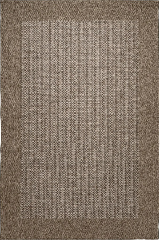 Χαλί Kimolos 20224 VH7-Y Brown-Beige Βιοκαρπέτ 80X150cm