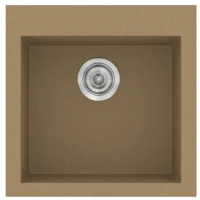 Sanitec Classic 339 Metallic Coffee Ένθετος Νεροχύτης 50cm