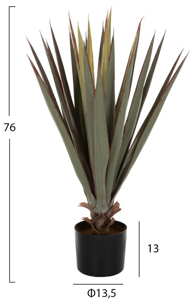 ΔΙΑΚΟΣΜΗΤΙΚΟ ΣΥΝΘΕΤΙΚΟ ΦΥΤΟ HM7985 SISAL AGAVE ΣΕ ΓΛΑΣΤΡΑ  Φ13,5x13-76Υεκ. - 0419640 - HM7985