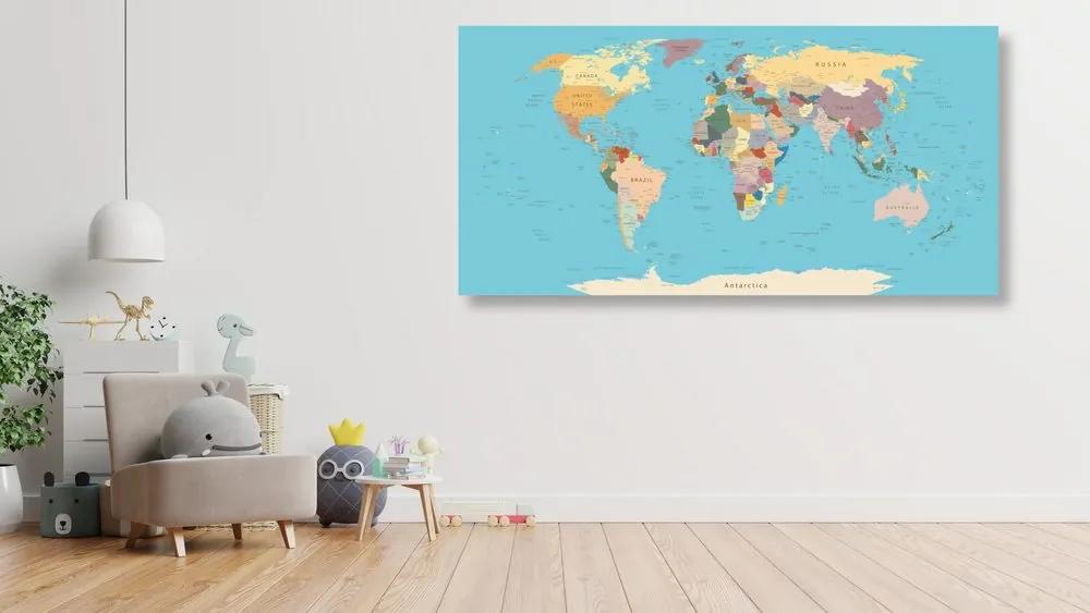 Εικόνα στον παγκόσμιο χάρτη φελλού με ονόματα - 120x60  place