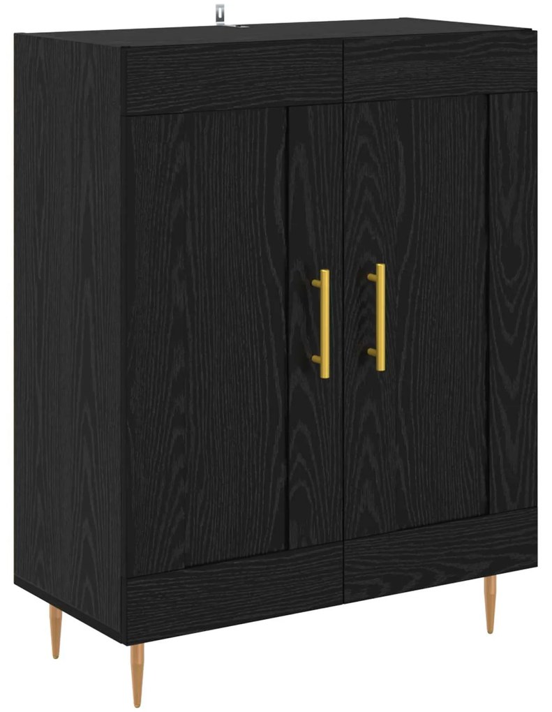 vidaXL Highboard Μαύρη Οξυά 69,5 x 34 x 180 εκ. Επεξεργασμένο ξύλο