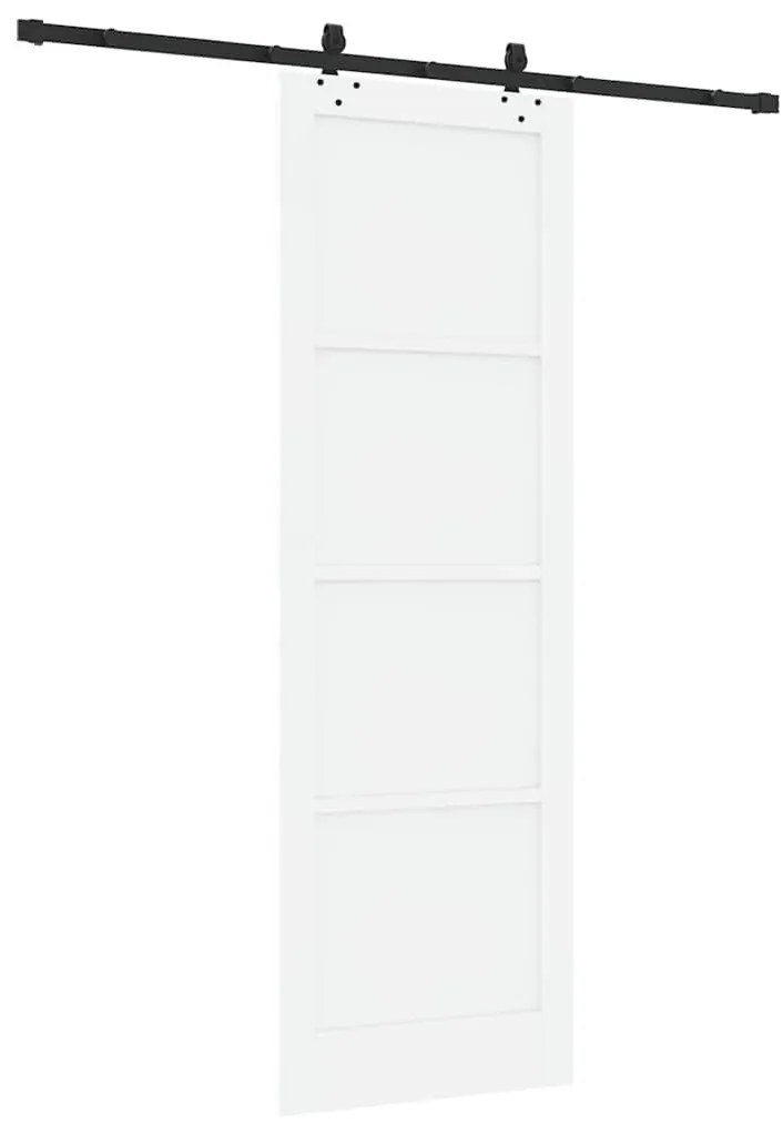 vidaXL Συρόμενη Πόρτα Λευκό και μαύρο 78 x 232 cm