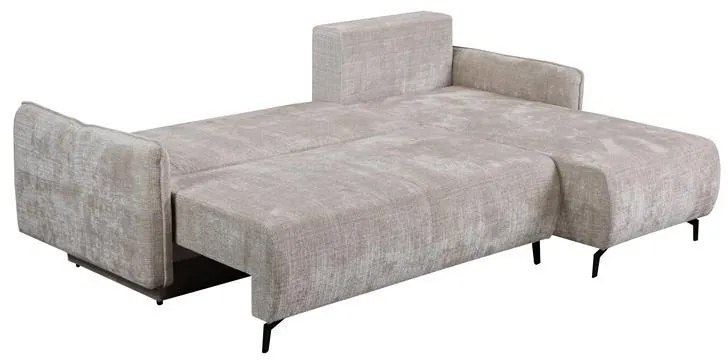 Γωνιακός Καναπές - Κρεβάτι Crown Μπέζ 248x179x81εκ 248x179x81 εκ.