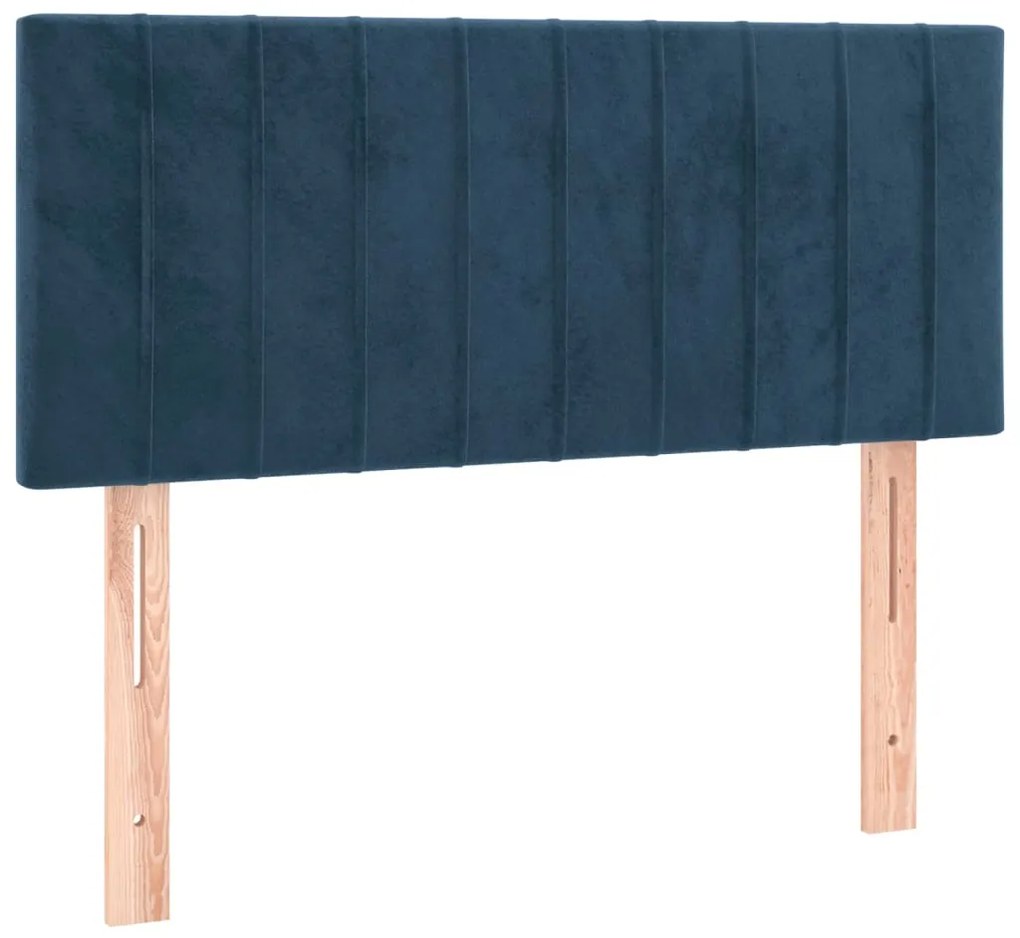 vidaXL Κεφαλάρι Κρεβατιού Σκούρο Μπλε 90x5x78/88 εκ. Βελούδινο