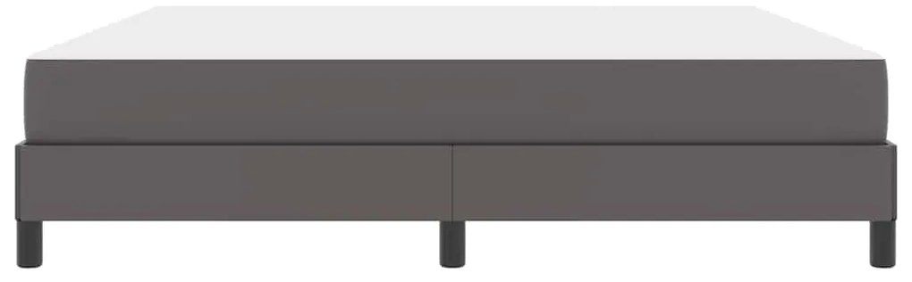 vidaXL Κρεβάτι με στρώμα Γκρι 180 x 200 cm Τεχνητό δέρμα