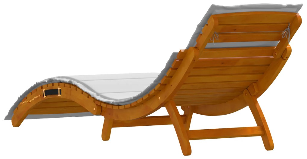 vidaXL Ξαπλώστρα με μαξιλάρι 2 pcs Ανοιχτό γκρι 184 x 55 x 64 εκ