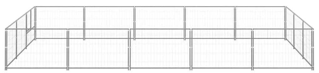 vidaXL Σπιτάκι Σκύλου Ασημί 15 μ² Ατσάλινο