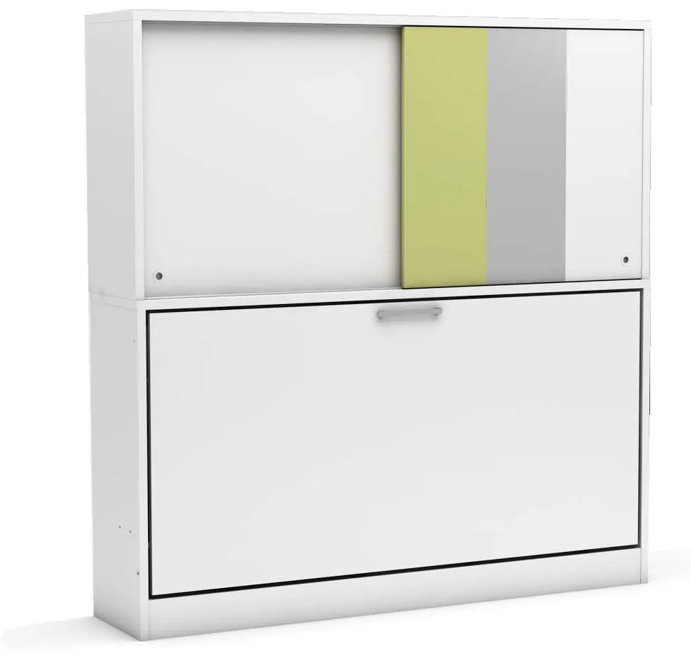 Κρεβάτι Τοίχου Diva Academy - Κρεβάτι Με Γραφείο 90x190cm - Verde