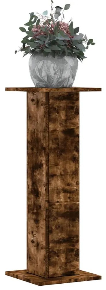 vidaXL Βάσεις Φυτών 2Τεμ. Καπνιστή Δρυς 30x30x80εκ. Επεξεργασμένο Ξύλο