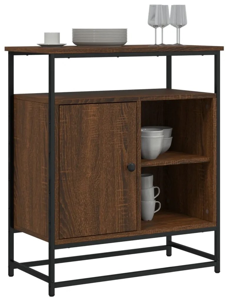 vidaXL Μπουφές Καφέ Δρυς 69x35x80 εκ. από Επεξεργασμένο Ξύλο