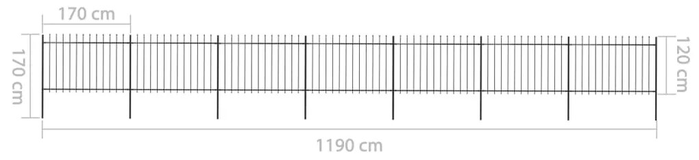 ΚΑΓΚΕΛΑ ΠΕΡΙΦΡΑΞΗΣ ΜΕ ΛΟΓΧΕΣ ΜΑΥΡΑ 11,9 X 1,2 Μ. ΑΠΟ ΧΑΛΥΒΑ 277626