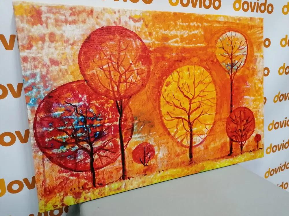 Εικόνα δέντρων σε χρώματα του φθινοπώρου - 90x60