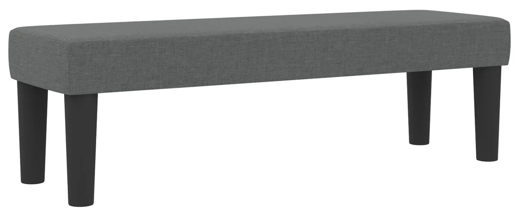 vidaXL Κρεβάτι Box Spring με Στρώμα & Πάγκο Σκούρο Γκρι 180x200 εκ. Υφάσματος
