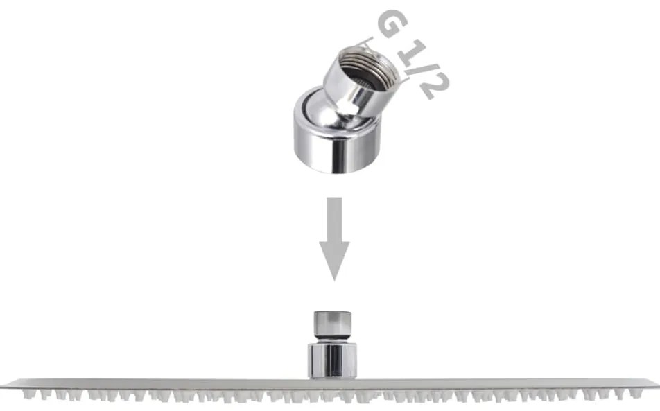 vidaXL Κεφαλή Nτους Βροχή Στρογγυλή 40 εκ. από Ανοξείδωτο Ατσάλι