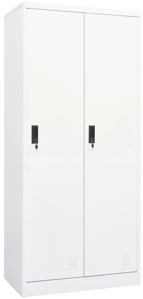 vidaXL Ντουλάπα Λευκή 80 x 50 x 180 εκ. από Χάλυβα