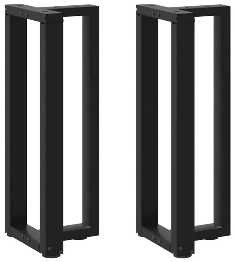 vidaXL Πόδια Κονσόλας σε Σχήμα Τ, 2 τεμ. Μαύρο 25x28x(72-73) εκ. Ατσάλι