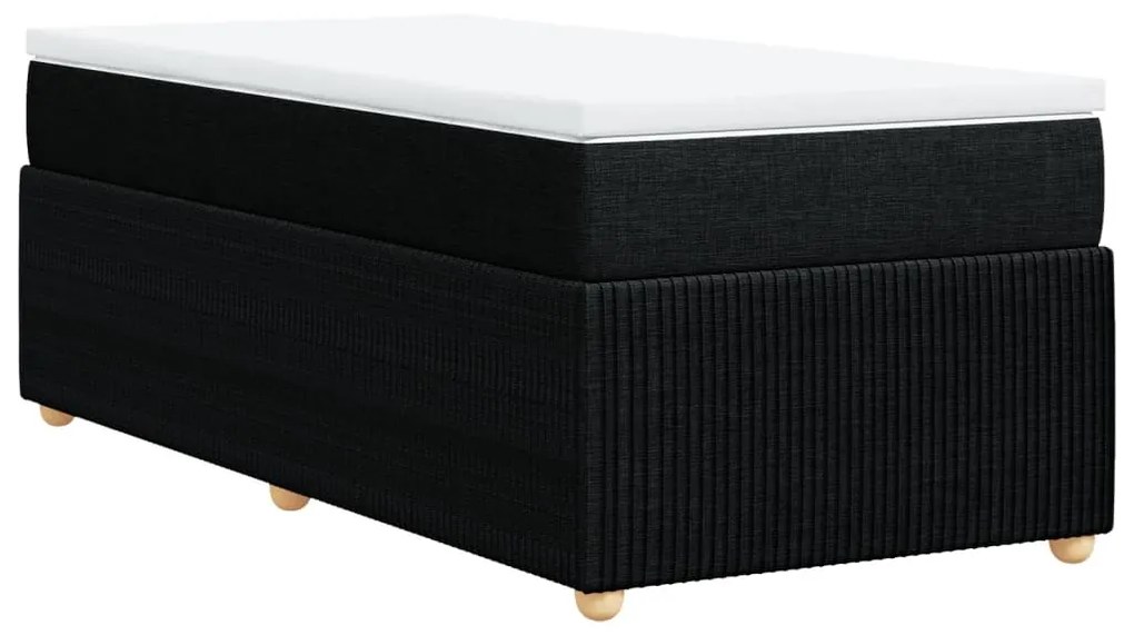 ΚΡΕΒΑΤΙ BOXSPRING ΜΕ ΣΤΡΩΜΑ ΜΑΥΡΟ 90X190 ΕΚ.ΥΦΑΣΜΑΤΙΝΟ 3285534