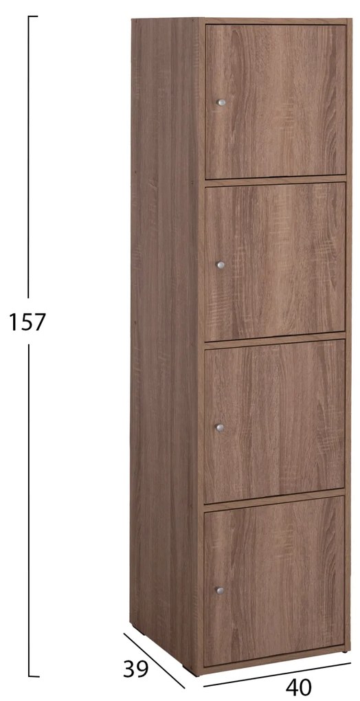 ΝΤΟΥΛΑΠΙ SORIANO HM9940.11 DARK OAK ΜΕΛΑΜΙΝΗ 40x39-41x157Υεκ. - 0507275 - HM9940.11