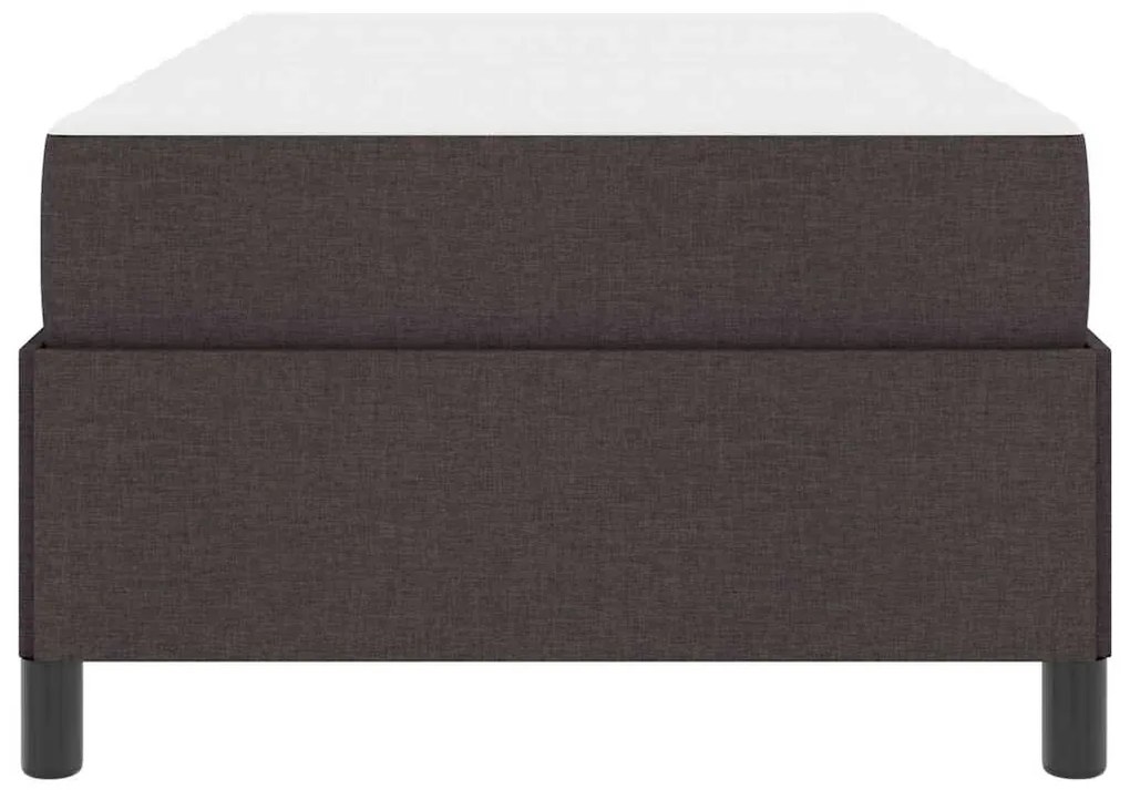 vidaXL Κρεβάτι με ελατήρια Καφέ 80 x 200 cm Ύφασμα, Επεξεργασμένο Ξύλο