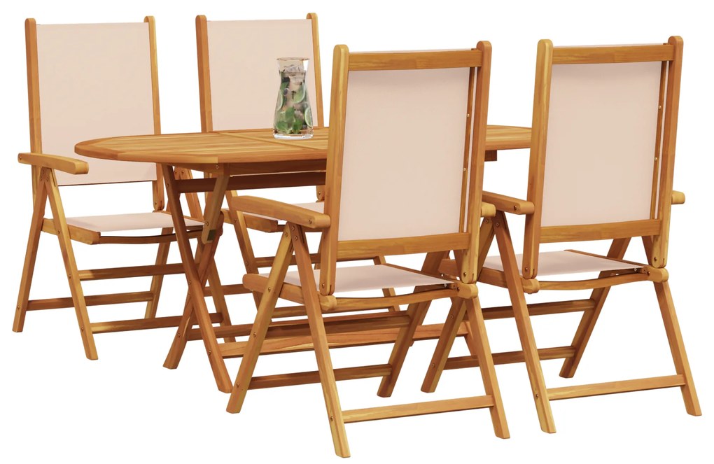 vidaXL Σετ Γευμάτων Κήπου 5 pcs Μπεζ Κανονικός