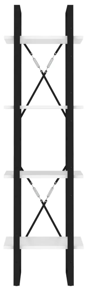 vidaXL Βιβλιοθήκη με 4 Ράφια Λευκή 40 x 30 x 140 εκ. από Επεξ. Ξύλο