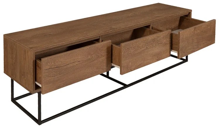 Έπιπλο τηλεόρασης Amedeo Megapap χρώμα καρυδί 180x40x50εκ.