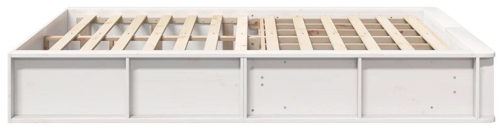vidaXL Κρεβάτι με Αποθηκευτικό Χώρο - Λευκό, 150 x 200cm, Σαπωνόξυλο.